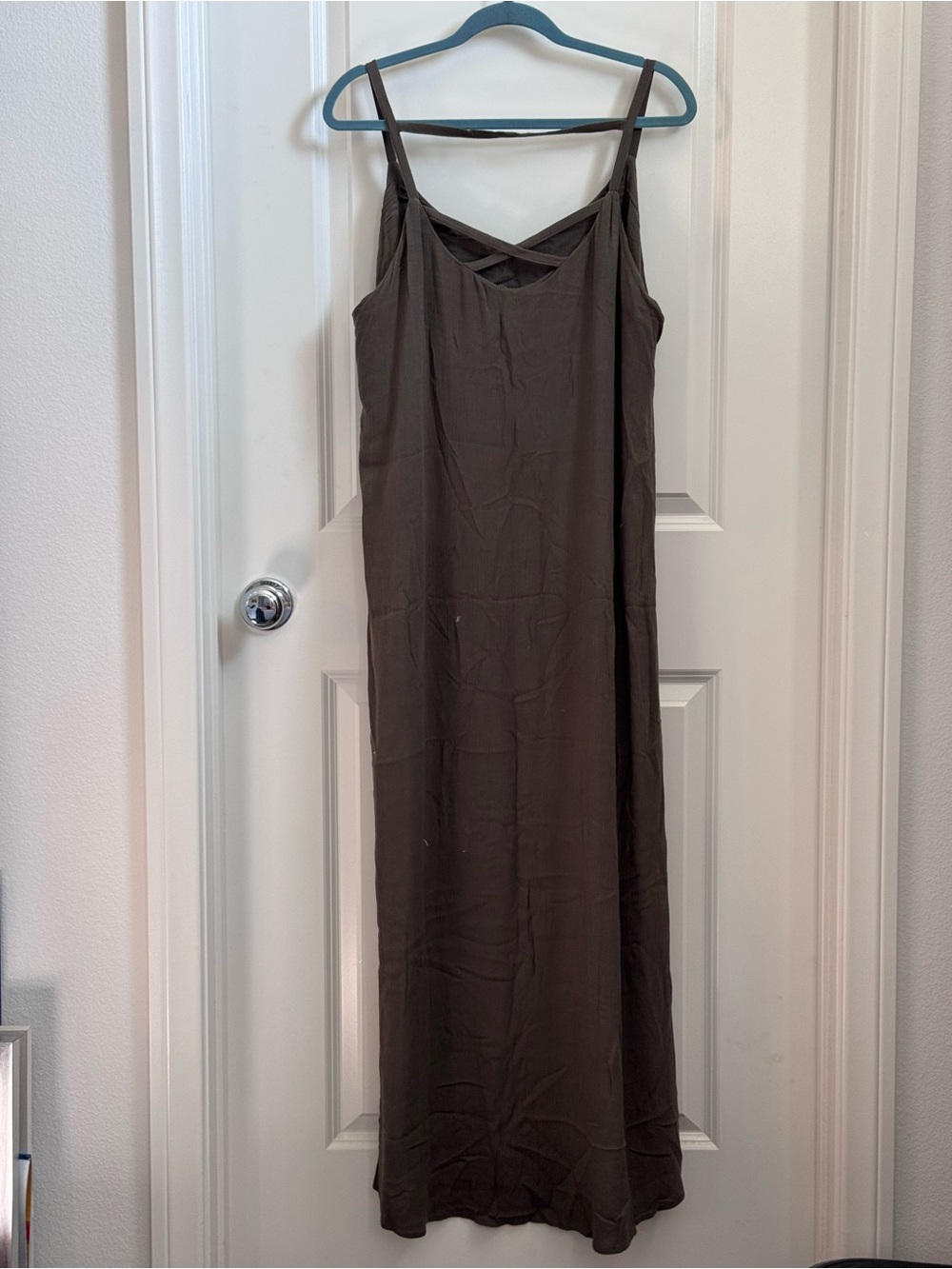 Sonoma khaki embroidered high-low slip dress - Picture 2 of 3